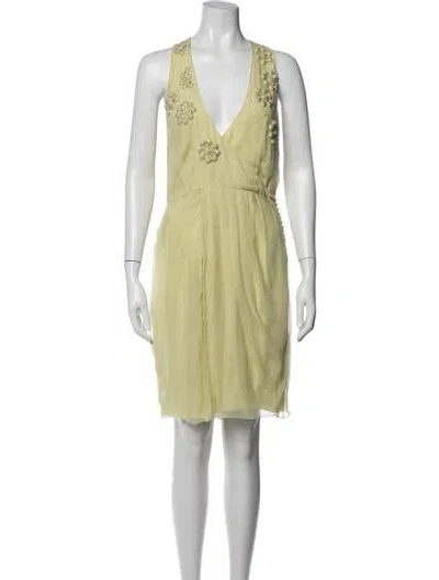 Pre-owned Dior Vintage Mini Dress W/ Tags In Yellow