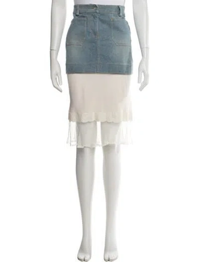 Pre-owned Dior Vintage Mini Skirt In Blue