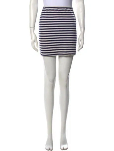 Pre-owned Dior Vintage Mini Skirt In Blue/white