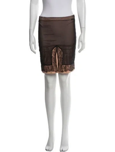 Pre-owned Dior Vintage Mini Skirt In Brown