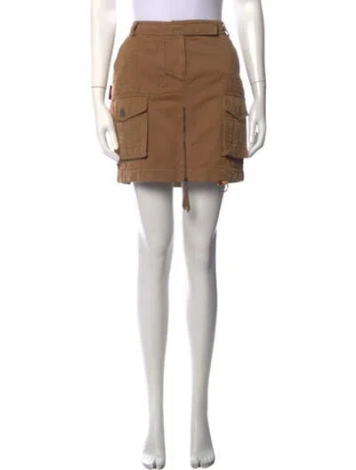 Pre-owned Dior Vintage Mini Skirt In Brown