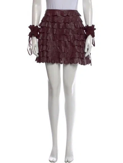 Pre-owned Dior Vintage Mini Skirt In Burgundy