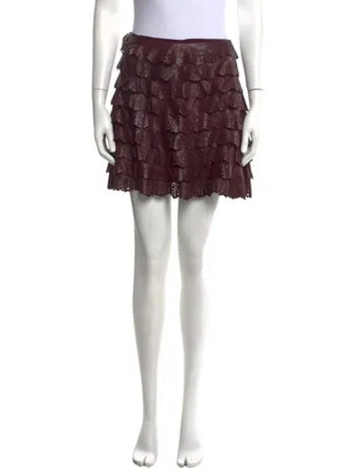 Pre-owned Dior Vintage Mini Skirt In Burgundy