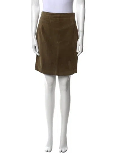 Pre-owned Dior Vintage Mini Skirt In Green