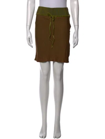 Pre-owned Dior Vintage Mini Skirt In Green