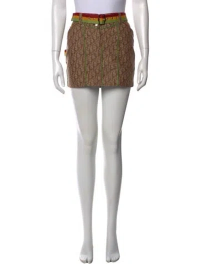 Pre-owned Dior Vintage Mini Skirt In Neutral