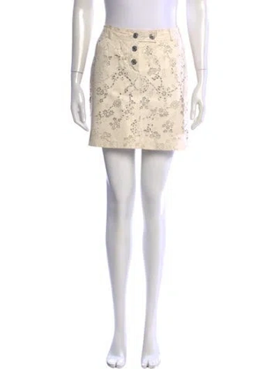 Pre-owned Dior Vintage Mini Skirt In White