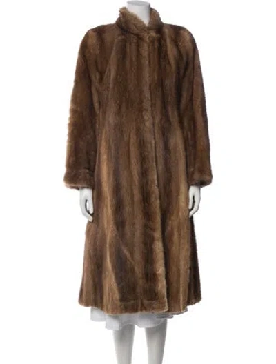 Pre-owned Dior Vintage Mink Fur Coat In Brown