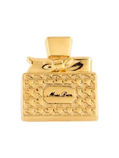 Pre-owned Dior Vintage 'miss ' Perfume Bottle Pin Brooch In Multicolor