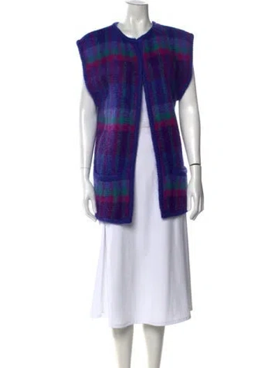 Pre-owned Dior Vintage Mohair Top In Blue