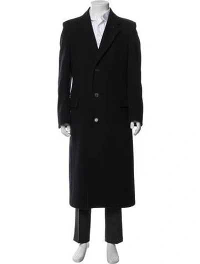 Pre-owned Dior Vintage Monsieur Overcoat In Blue