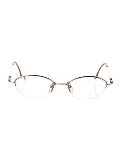 Pre-owned Dior Vintage Narrow Eyeglasses In Gold