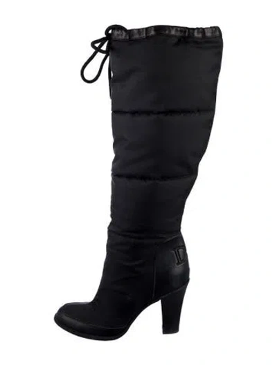 Pre-owned Dior Vintage Nylon Boots In Black
