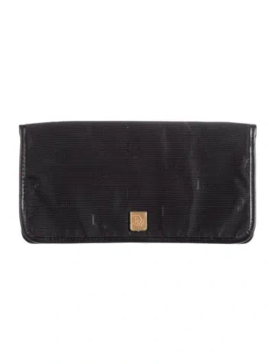 Pre-owned Dior Vintage Nylon Wallet In Black