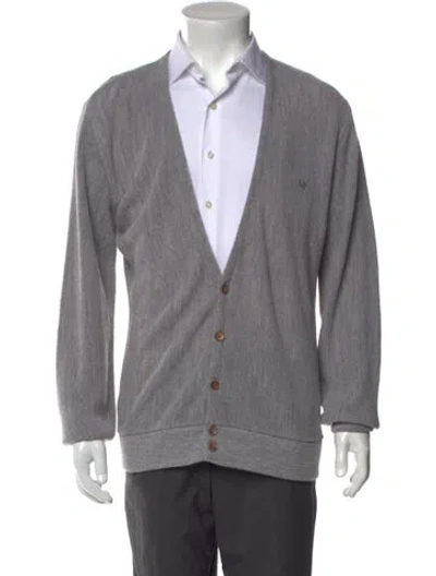 Pre-owned Dior Vintage Oblique Jacquard Cardigan In Gray