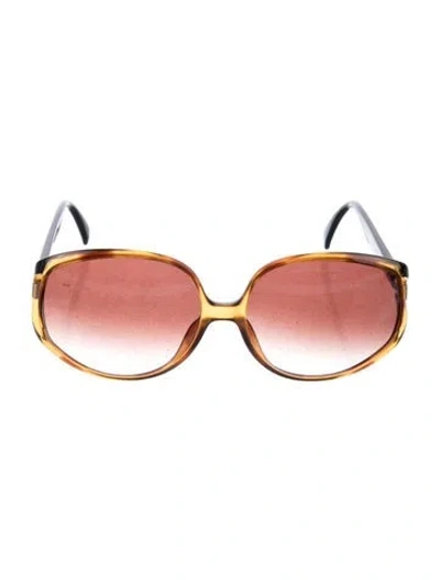 Pre-owned Dior Vintage Oversize Sunglasses In Black/brown