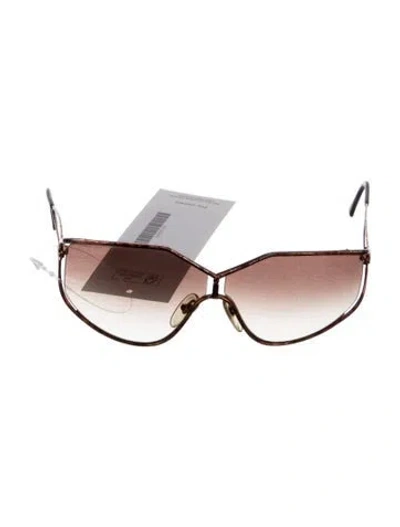 Pre-owned Dior Vintage Oversize Sunglasses In Brown