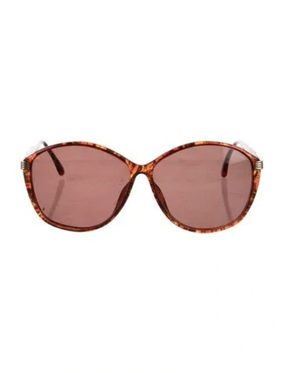 Pre-owned Dior Vintage Oversize Sunglasses In Orange