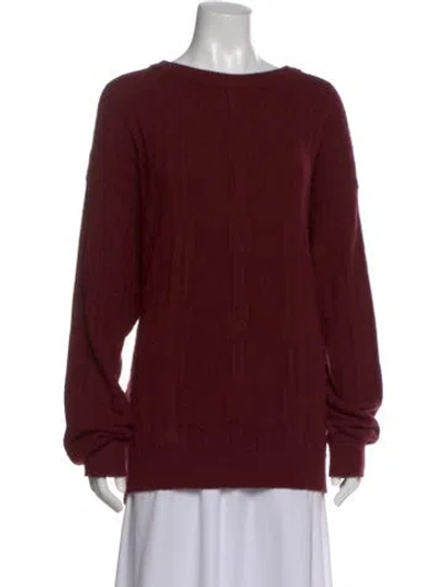 Pre-owned Dior Vintage Patterned Sweater In Burgundy