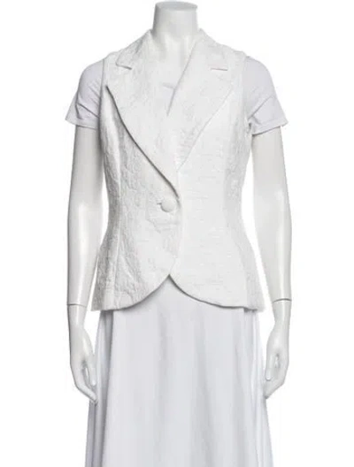 Pre-owned Dior Vintage Patterned Vest In White