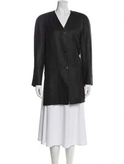 Pre-owned Dior Vintage Peacoat In Gray