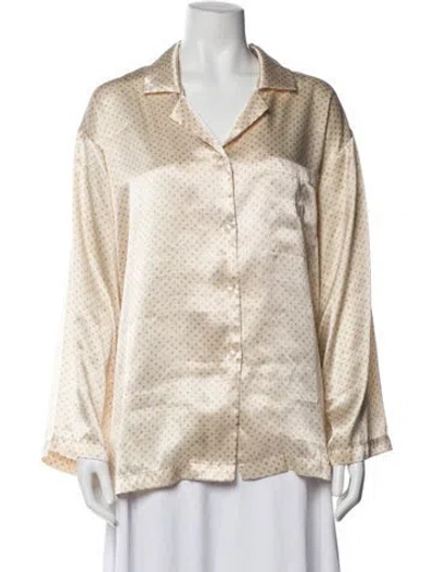 Pre-owned Dior Vintage Polka Dot Print Pajamas In Neutrals
