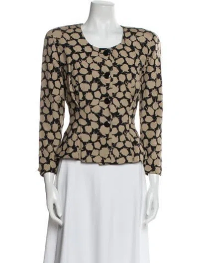 Pre-owned Dior Vintage Printed Blazer In Neutral