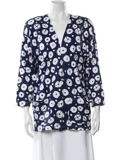 Pre-owned Dior Vintage Printed Evening Jacket In Blue