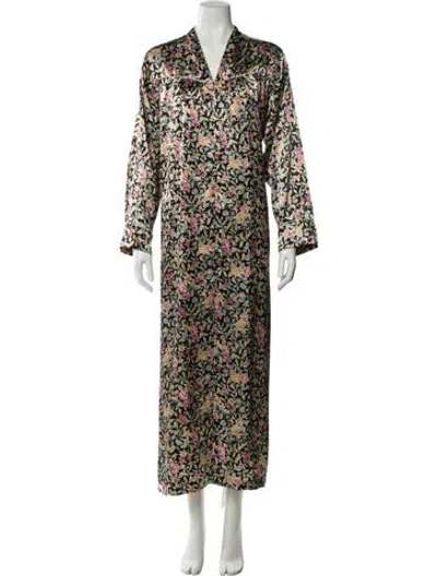 Pre-owned Dior Vintage Printed Nightgown In Black