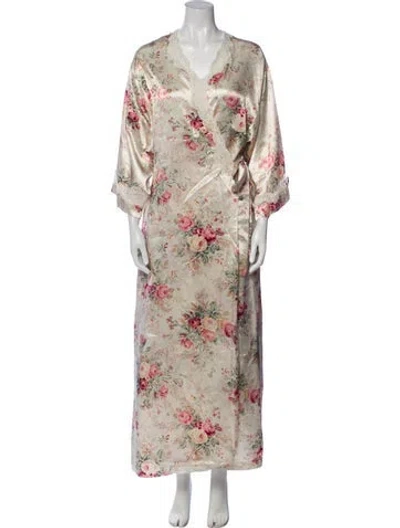 Pre-owned Dior Vintage Printed Robe In Neutral