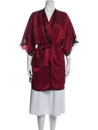 Pre-owned Dior Vintage Printed Robe In Red