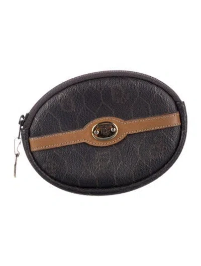 Pre-owned Dior Vintage Printed Wallet In Brown