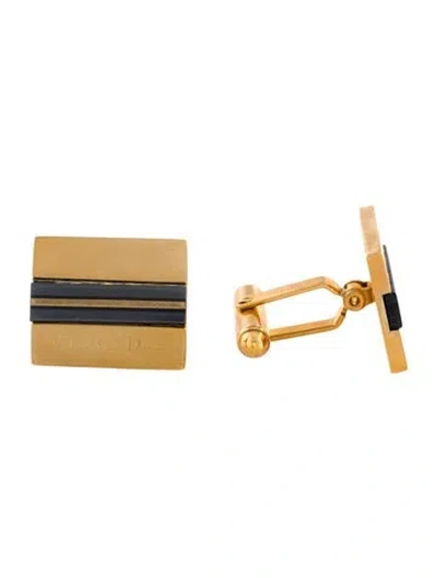 Pre-owned Dior Vintage Resin Square Cufflinks In Multi