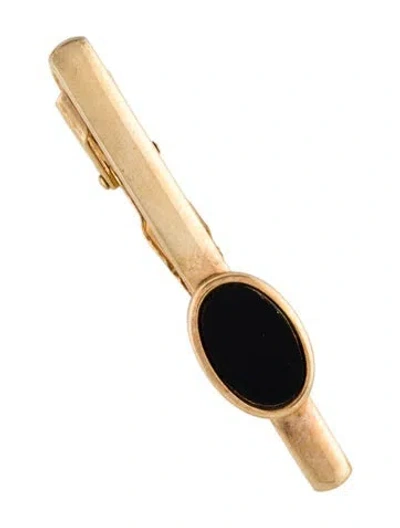 Pre-owned Dior Vintage Resin Tie Clip In Black