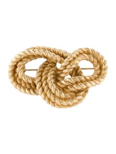Pre-owned Dior Vintage Rope Knot Brooch Pin In Multi