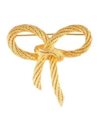 Pre-owned Dior Vintage Rope Ribbon Pin Brooch In Multi