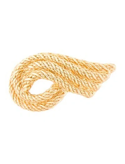 Pre-owned Dior Vintage Rope Textured Brooch Pin In Multi