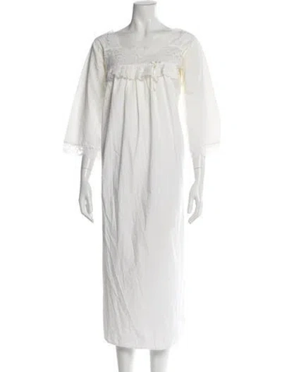 Pre-owned Dior Vintage Ruffle Embellishment Nightgown In Neutral
