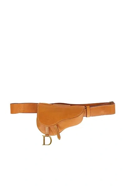 Pre-owned Dior Vintage Saddle Belt Bag In Brown