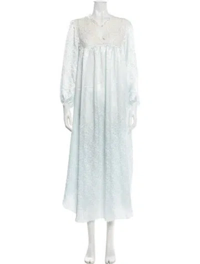 Pre-owned Dior Vintage Satin Nightgown In Blue