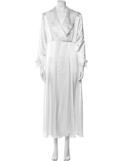 Pre-owned Dior Vintage Satin Nightgown In White