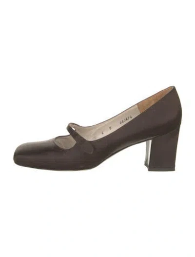 Pre-owned Dior Vintage Satin Pumps In Brown