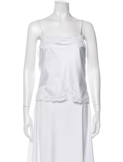 Pre-owned Dior Vintage Satin Top In White