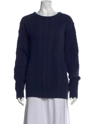 Pre-owned Dior Vintage Scoop Neck Sweater In Blue