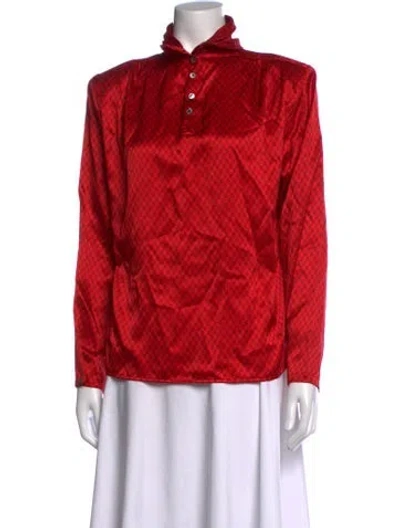 Pre-owned Dior Vintage Separates Blouse In Black/red