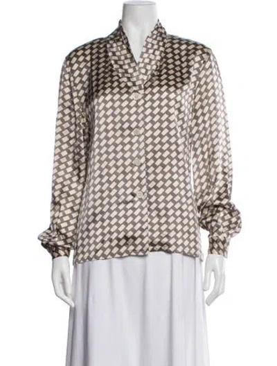 Pre-owned Dior Vintage Silk Blouse In Multicolor