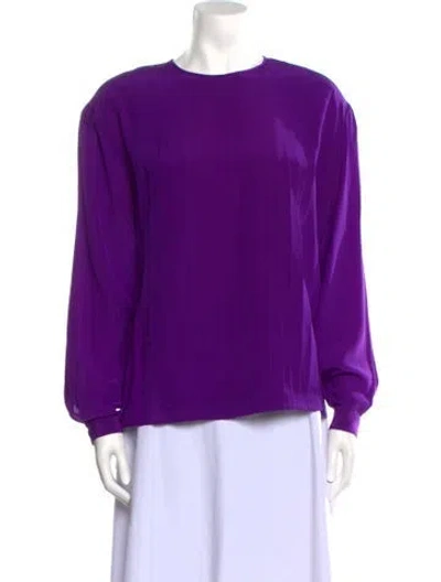 Pre-owned Dior Vintage Silk Blouse In Purple