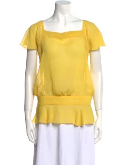 Pre-owned Dior Vintage Silk Pajamas In Yellow