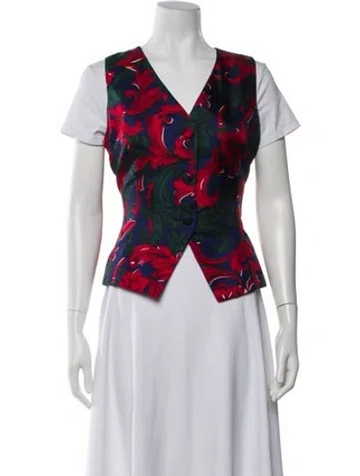 Pre-owned Dior Vintage Silk Vest In Blue