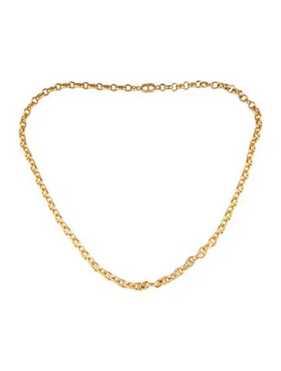 Pre-owned Dior Vintage Skinny Chain-link Belt In Gold/metallic